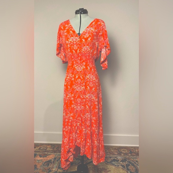 ABLE‎ THE LABEL OSAKA MAXI FLUTTER SLEEVE DRESS SIZE XSMALL 2-4 - Picture 1 of 7